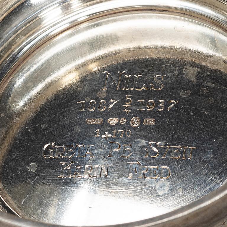 Two Swedish silver beakers, Stockholm 1930s.