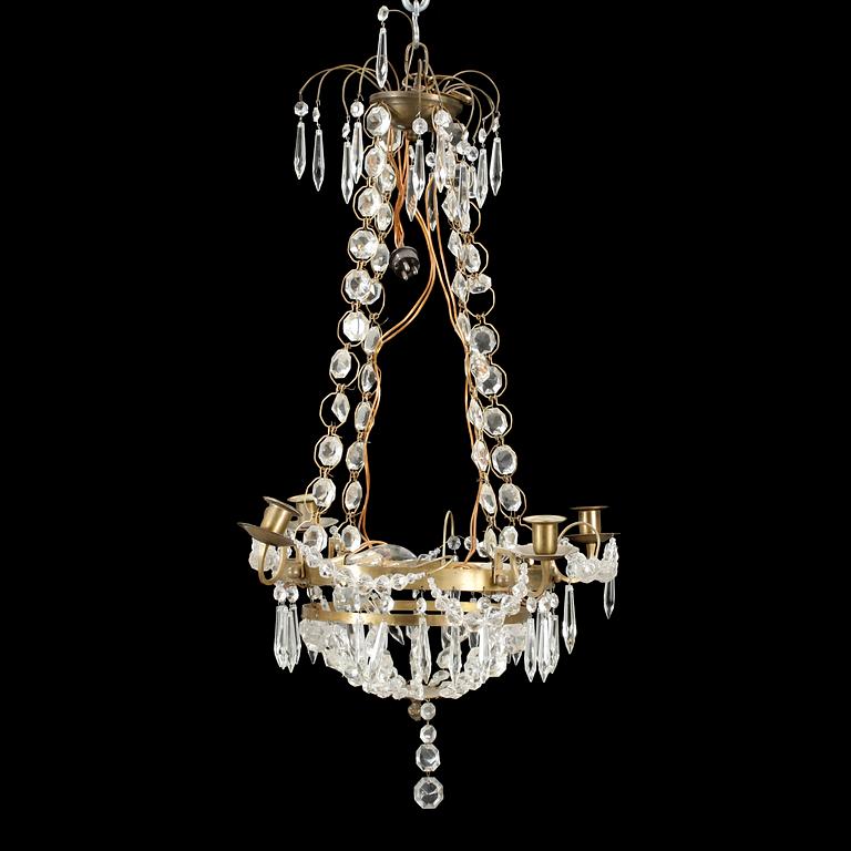 LJUSKRONA, gustaviansk stil, 1900-tal. Höjd 60cm.