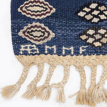 Barbro Nilsson, a carpet, 'Snäckorna' tapestry weave, approx. 273 x 193 cm, signed AB MMF BN.