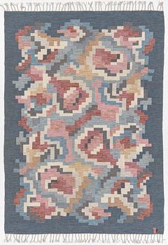 Erik Lundberg, rug, flat weave, "Coral", approx. 240 x 170 cm, Vävaregården Eringsboda, signed V.