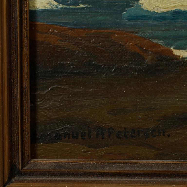 EMANUEL AAGE PETERSEN, olja på duk, signerad.