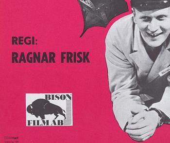 Walter Bjorne, a vintage movie poster, 'Pang i Bygget', 1965.