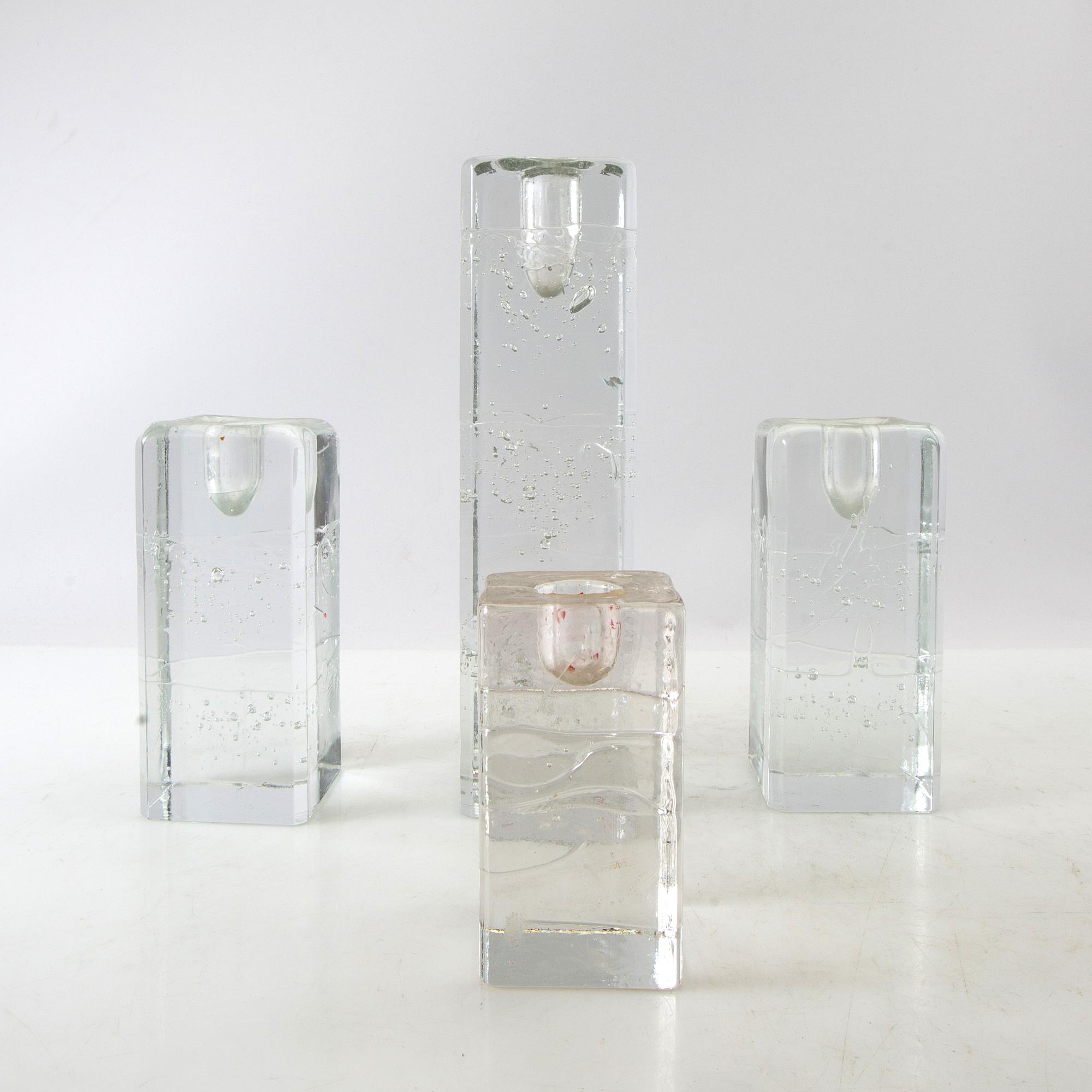 Timo Sarpaneva, candlesticks, 11 pcs, "Arkipelago", and candlesticks, 2 pcs, "Arktia", Iittala.
