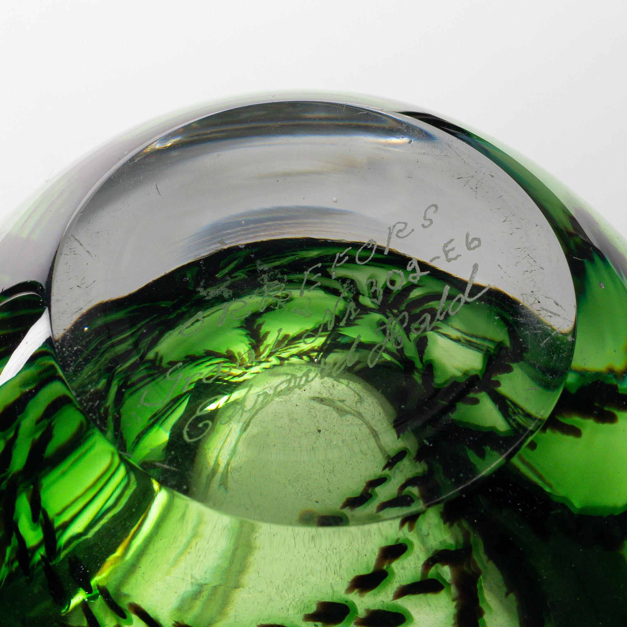 Edward Hald, a graal glass vase Orrefors 1976.