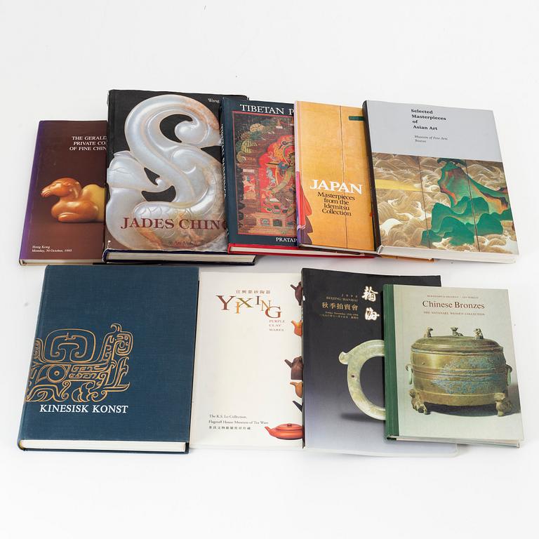 Literature on Asian Decorative Arts, with emphasis on Chinese works of art, 9 volumes.