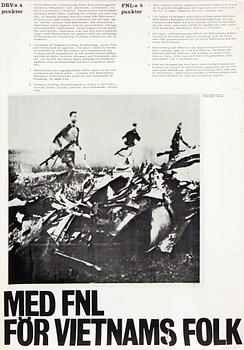 11 posters with political messages, mostly from Sweden, 60/70 s.