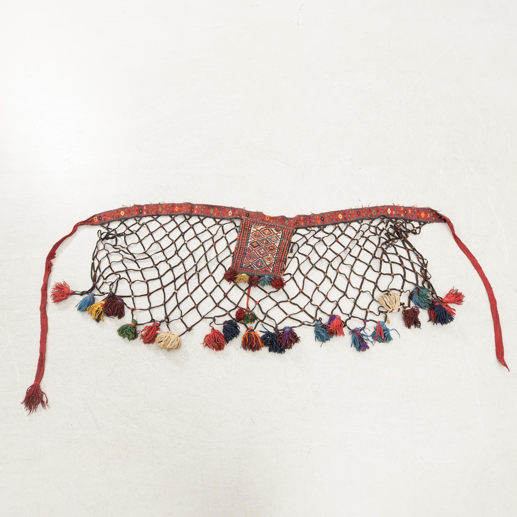 Horse blanket/Decoration Kashan/Shiraz antique approx. 80x195 cm.