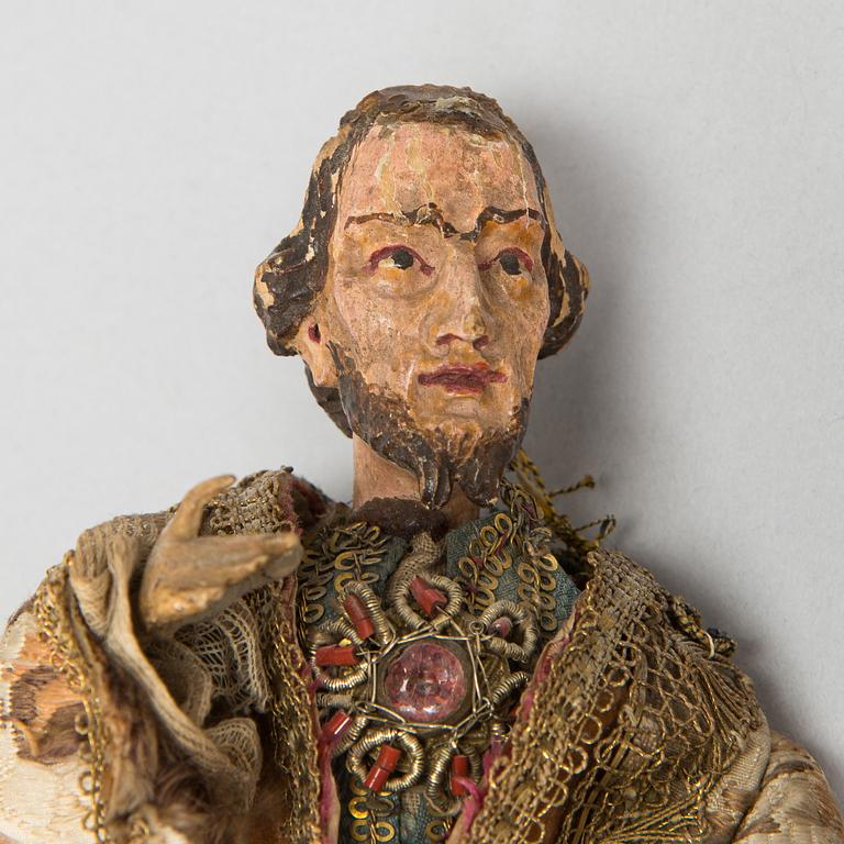 Dolls, 3 pcs, possibly Italy 18th/19th century.