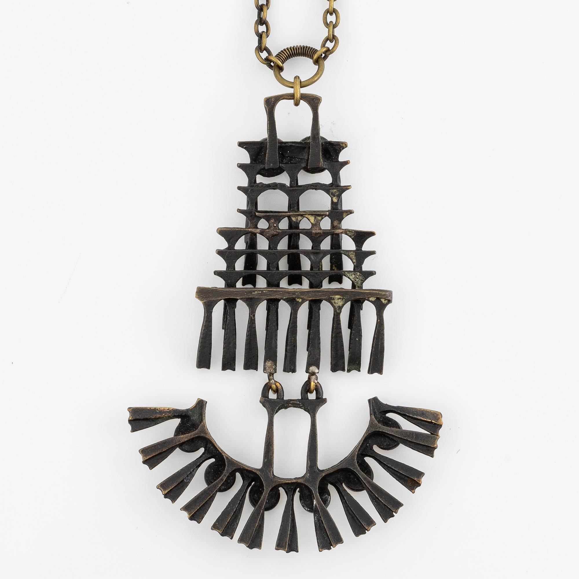 Pentti Sarpaneva, necklace, bronze.