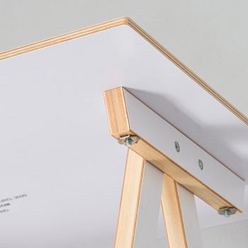 Yrjö Kukkapuro, Children's furniture, two 'Moomin S chairs'  and a table collaboration with Modeo and Moomin Characters.