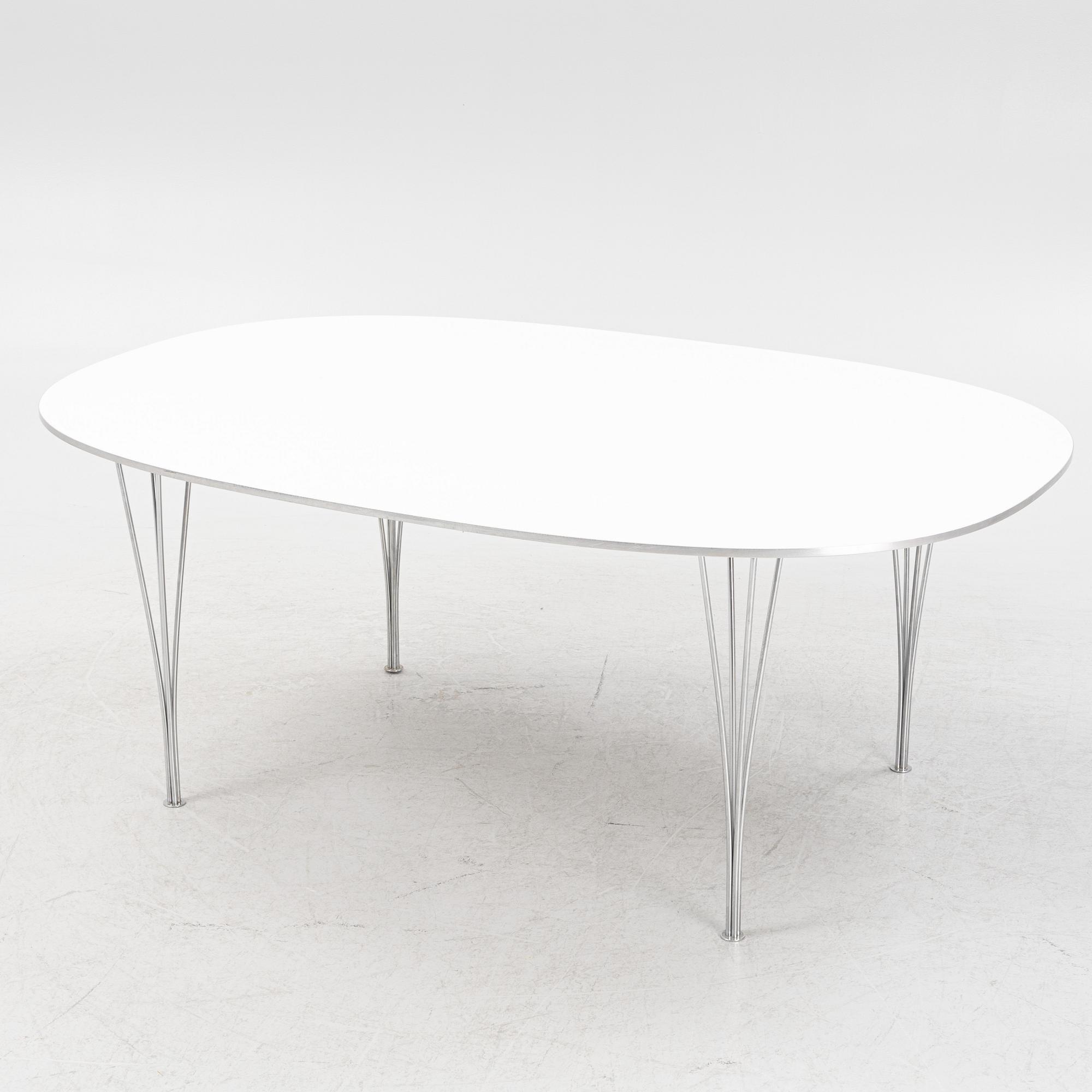 Bruno Mathsson & Piet Hein, matbord, "Superelips", Fritz Hansen, Danmark, 1983.