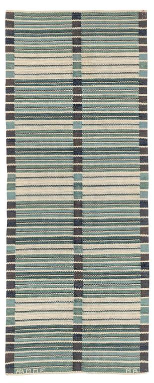 Marianne Richter, a runner, flat weave, ca 198,5 x 77 cm, signed AB MMF MR.