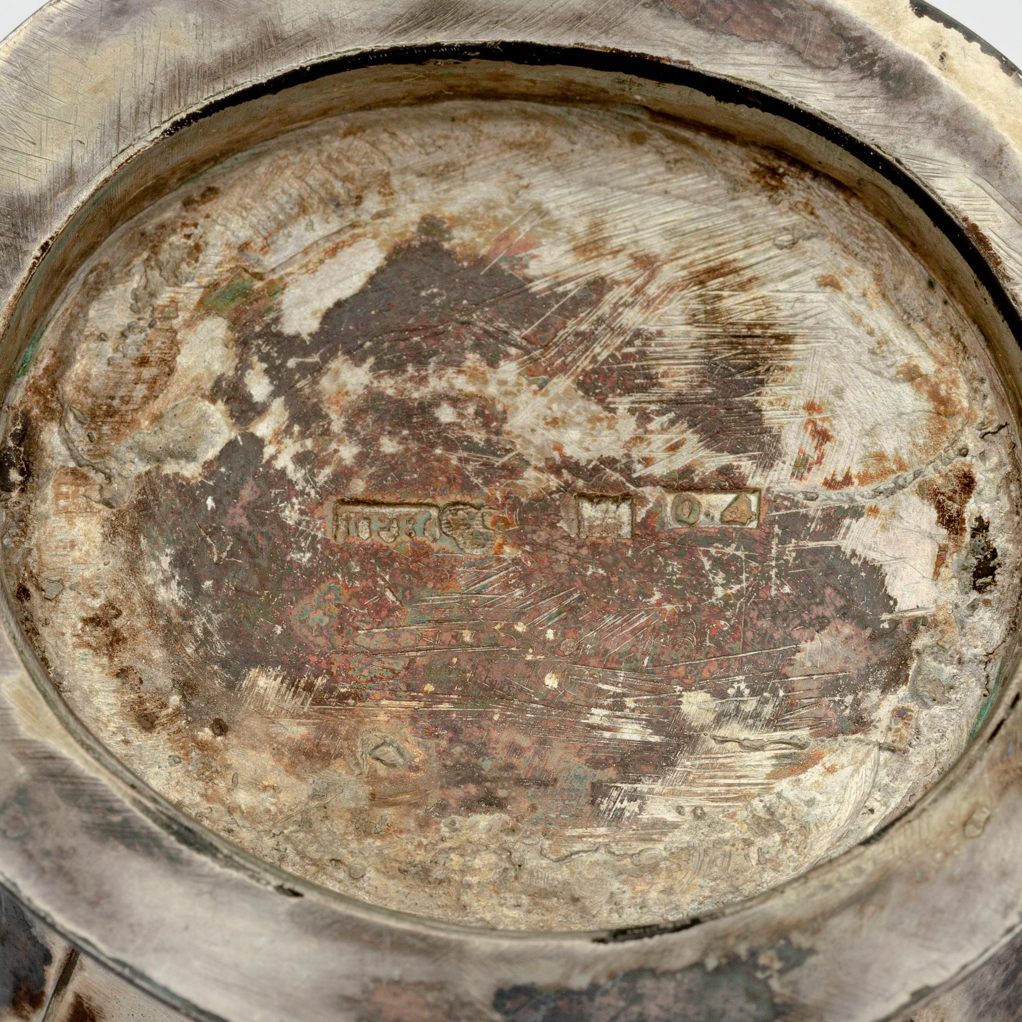 A Swedish 19t century silver creamer mark of JP Hjulström Västerås 1844, weight 74 grams.