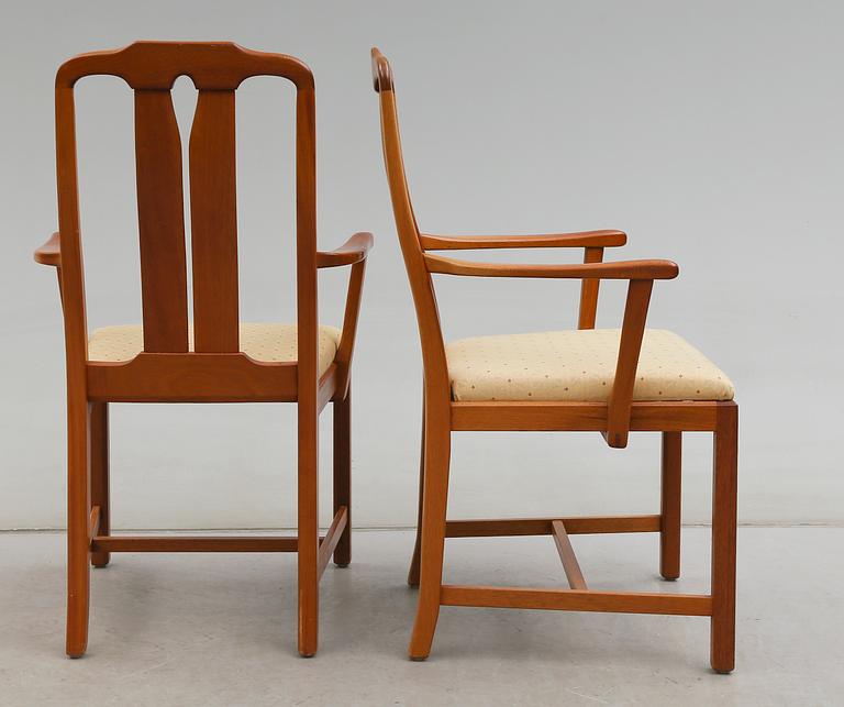 KARMSTOLAR, 1 par, "Ambassadör", Carl Malmsten, Åfors Möbelfabrik, 1900-talets andra hälft.
