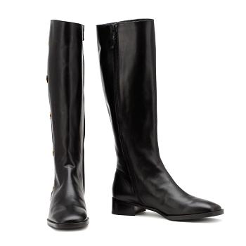 SALVATORE FERRAGAMO, a pair of black leather boots.