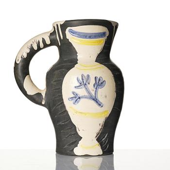 Pablo Picasso, kanna, fajans, "Pichet au vase" (A.R. 226), Madoura, Vallauris, Frankrike, efter 1954.