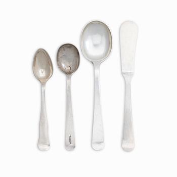 Wiwen Nilsson, and Axel Pettersson, 19 pieces of silver cutlery, 1940s.