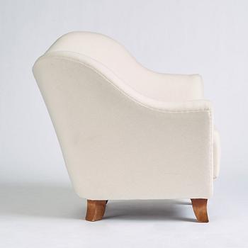 Carl Cederholm, a Swedish Modern asymmetrical armchair, Stil & Form Stockholm 1940s.