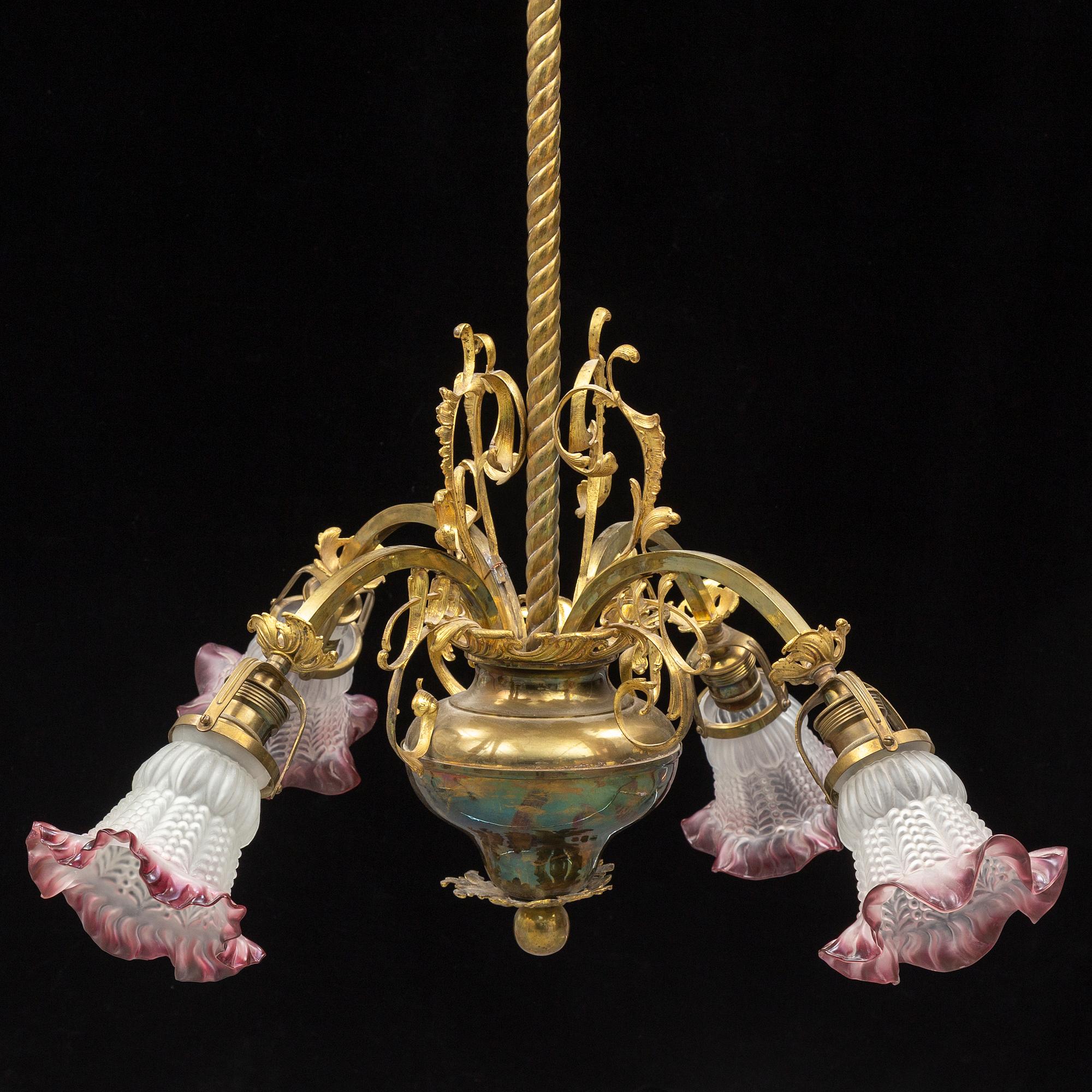 A ca 1900 ceiling light.