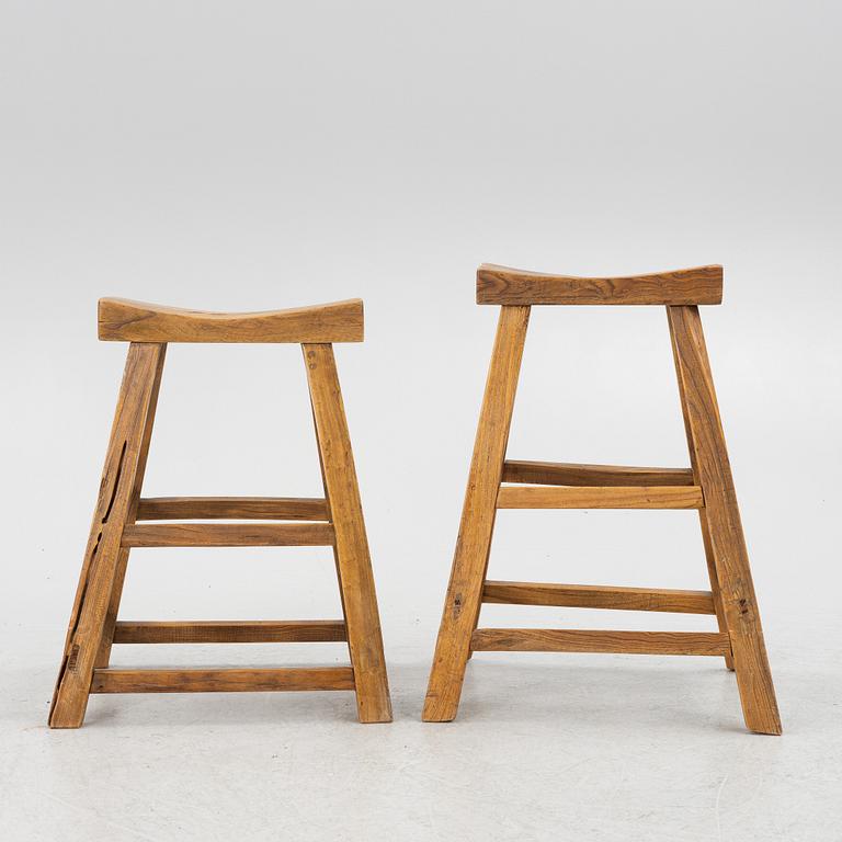 A pair of stools, 2000s.