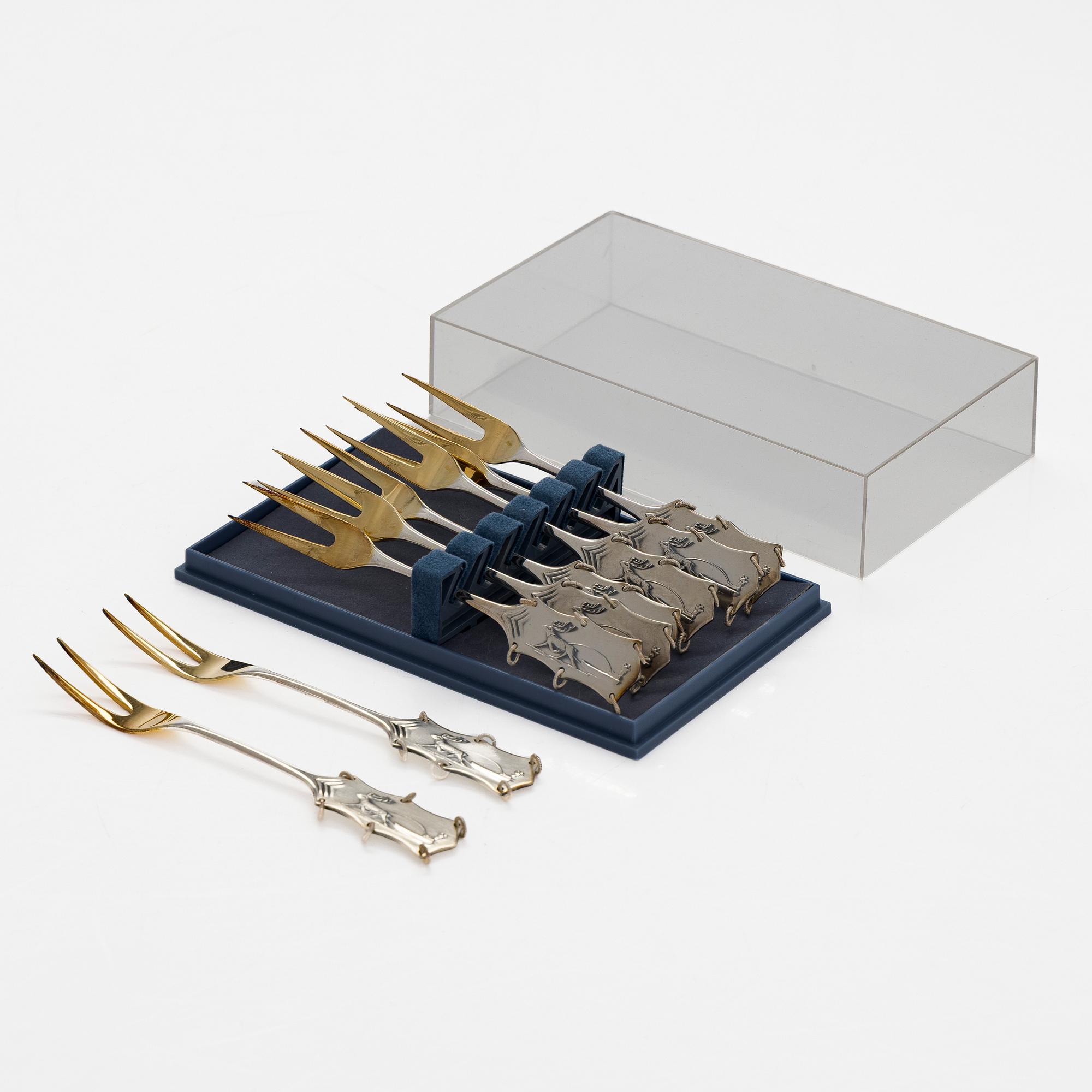A 17-piece set of silver cutlery, Tornio and Turku, 1993 and 1984.