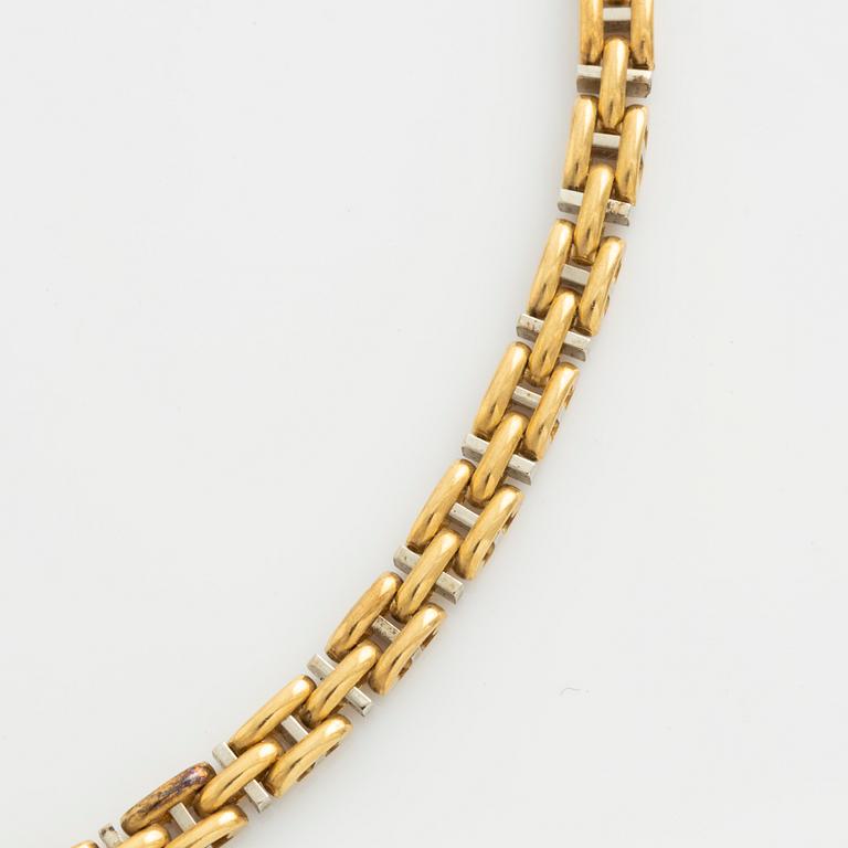 Collier, 18K guld, tvåfärgat.