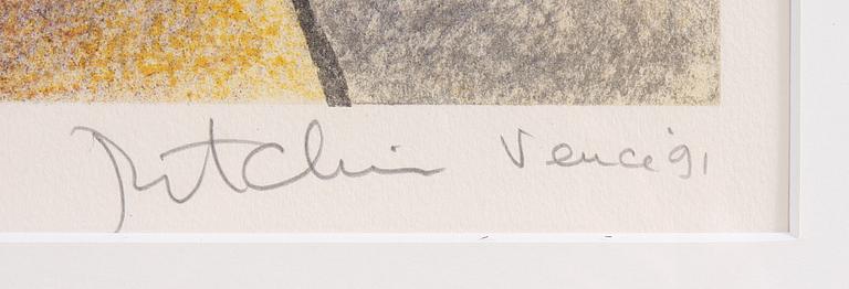 James Edward RITCHIE, (Jim Ritchie), färglitografi, sign, dat -91 samt nr 9/200.