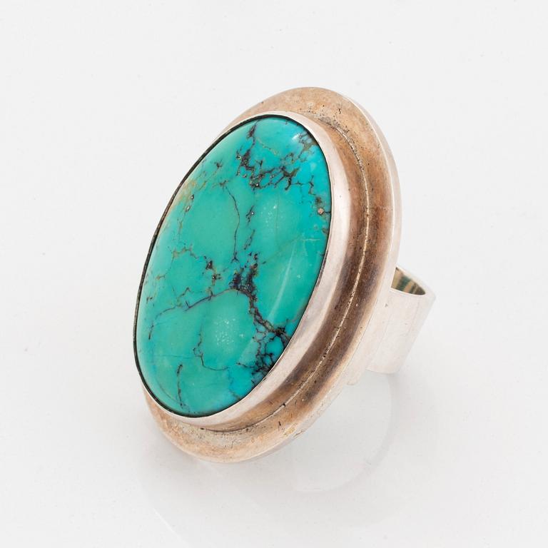 Cecilia Johansson ring silver med turkos sten.