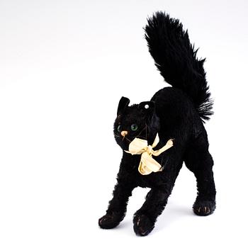 A black cat by Steiff Germany c. 1930.