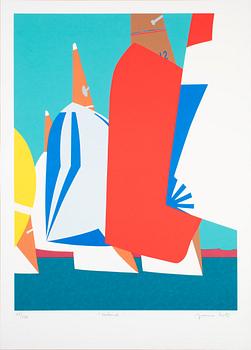 Franco Costa,  "Red spinnaker in Florida", "Newport's sunset", "Regatta", "Tailwind" (4).