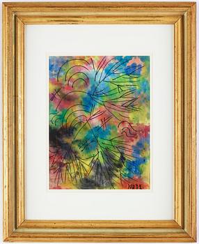 NELL WALDEN, mixed media on cloth, signed and dated -72.
