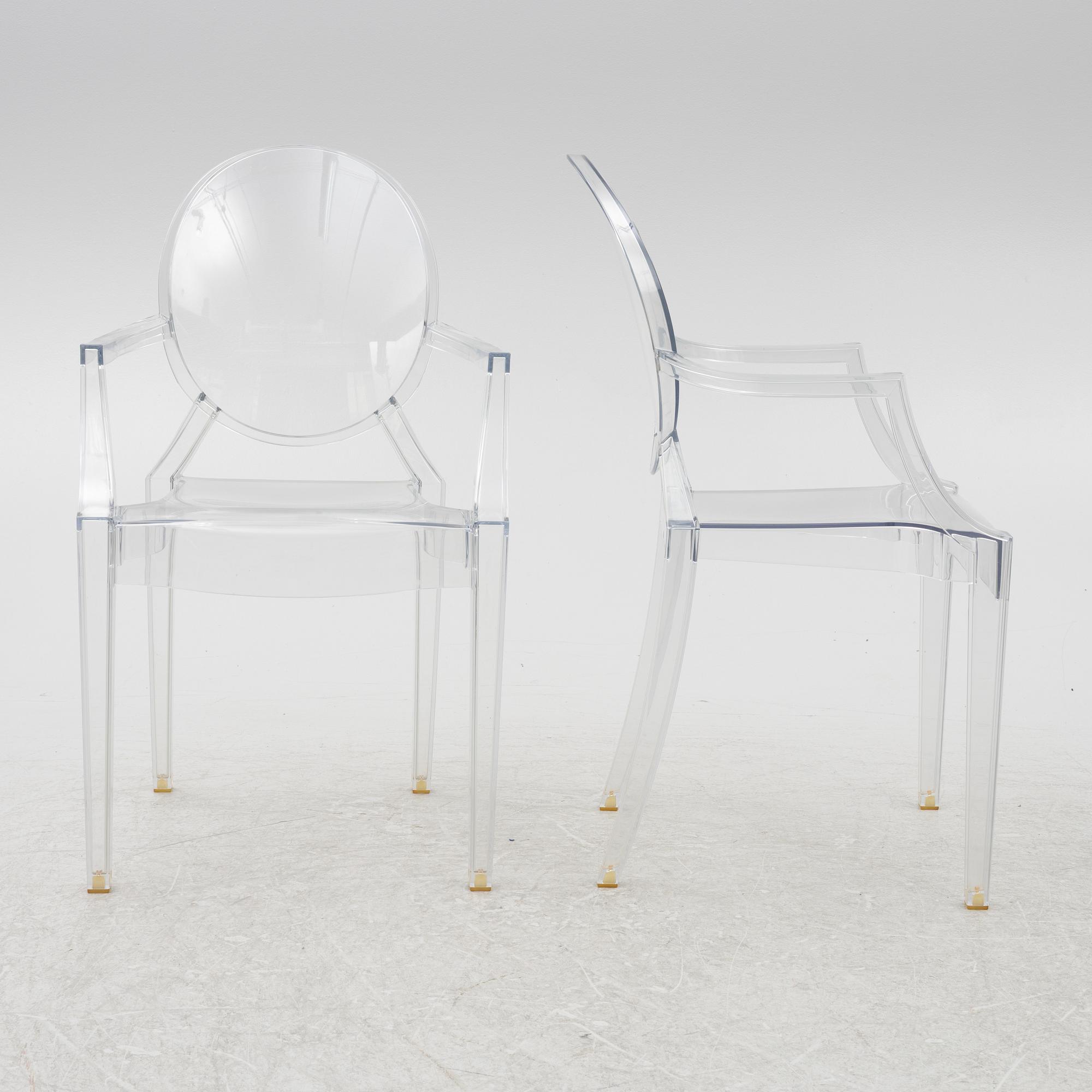 Philippe Starck, six 'Louis Ghost' armchairs, Kartell.