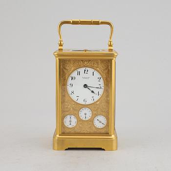 A Linderoth carriage clock, Stockholm, early 20th Century.