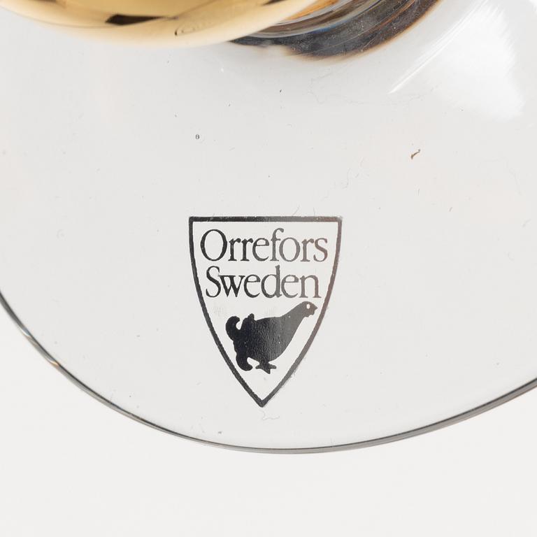 Gunnar Cyrén, Nobel, 5 martini glasses, Orrefors,