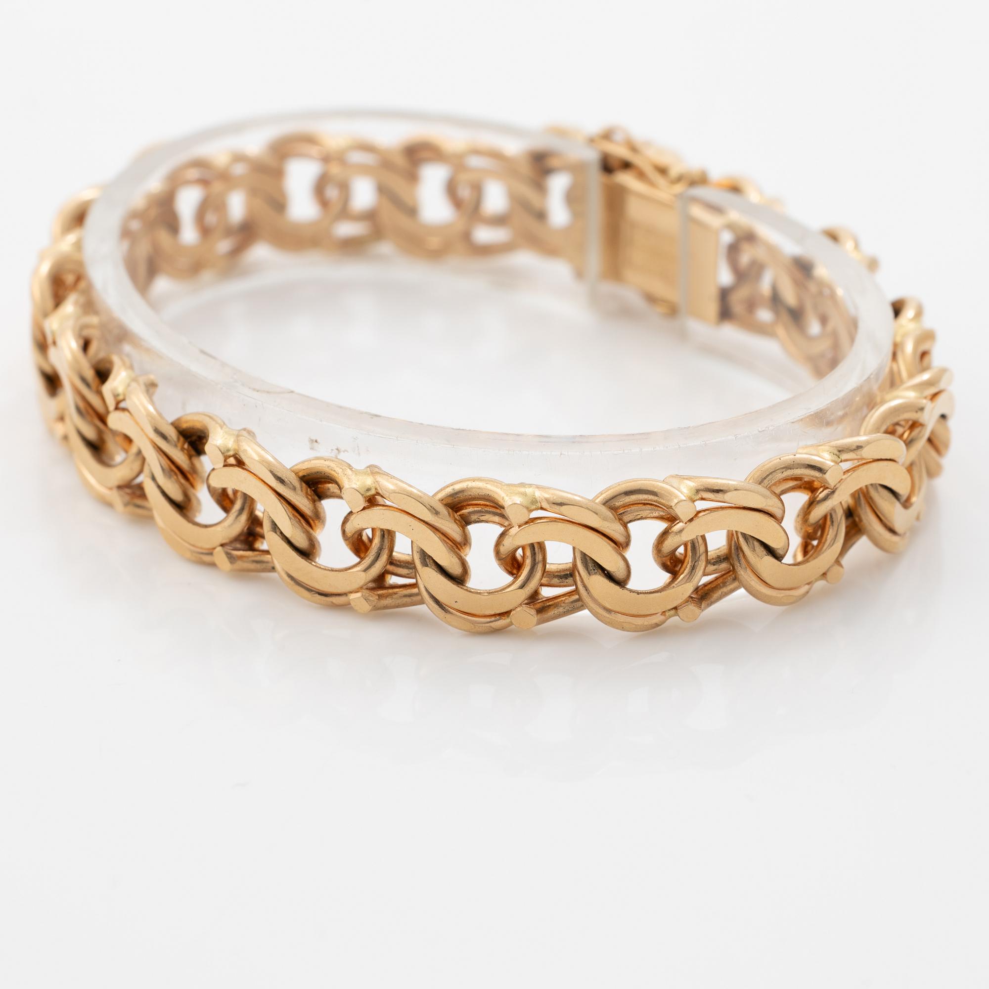 Armband, 18K guld, bismarcklänk.