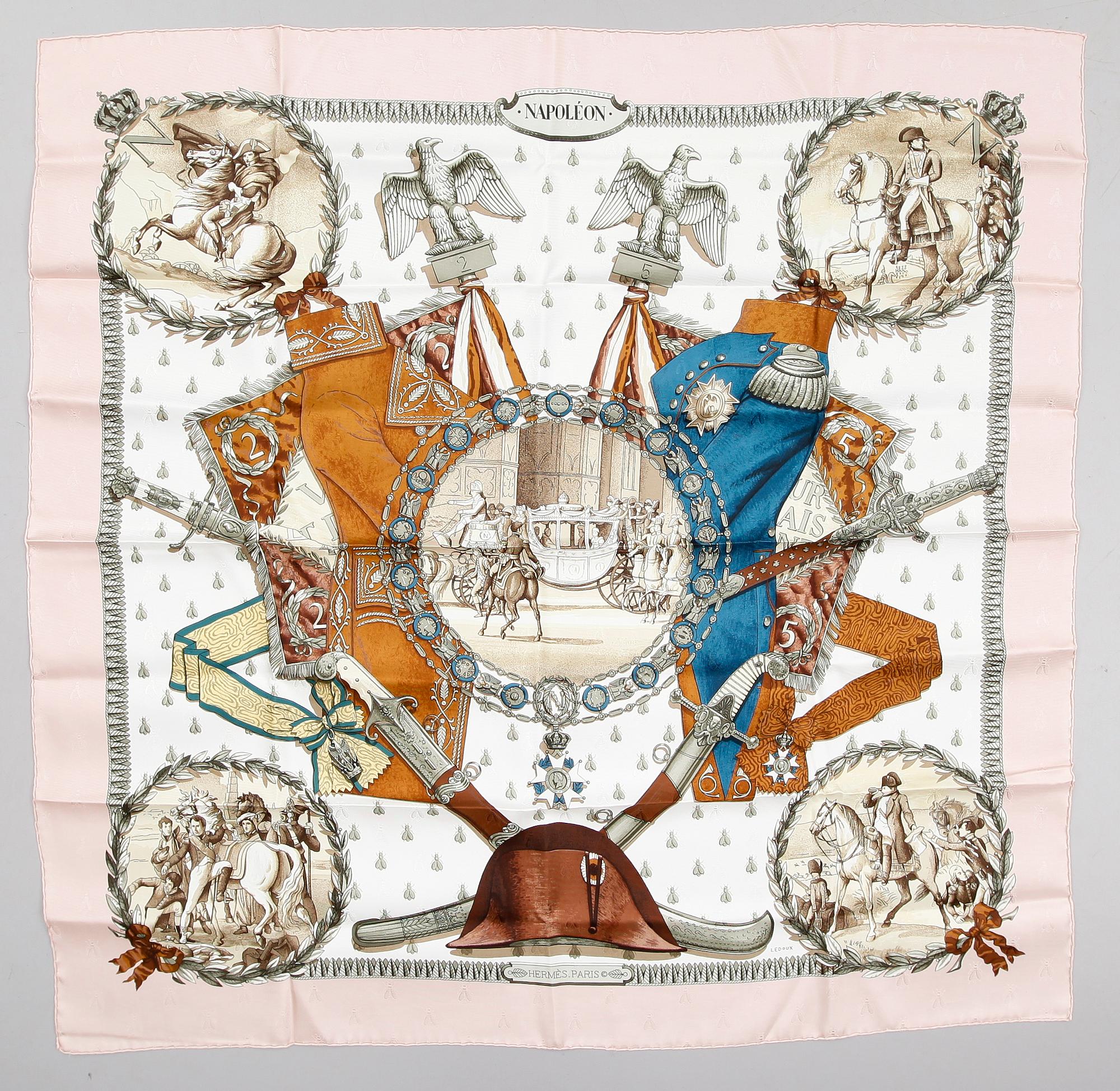 SCARF, siden, "Napoléon", Philippe Ledoux, Hermès, Paris.