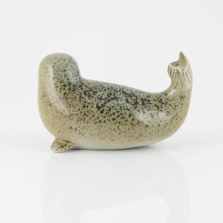 Lisa Larson, two stoneware figurines, for Nordiska Kompaniet in cooperation with WWF, Gustavsberg.