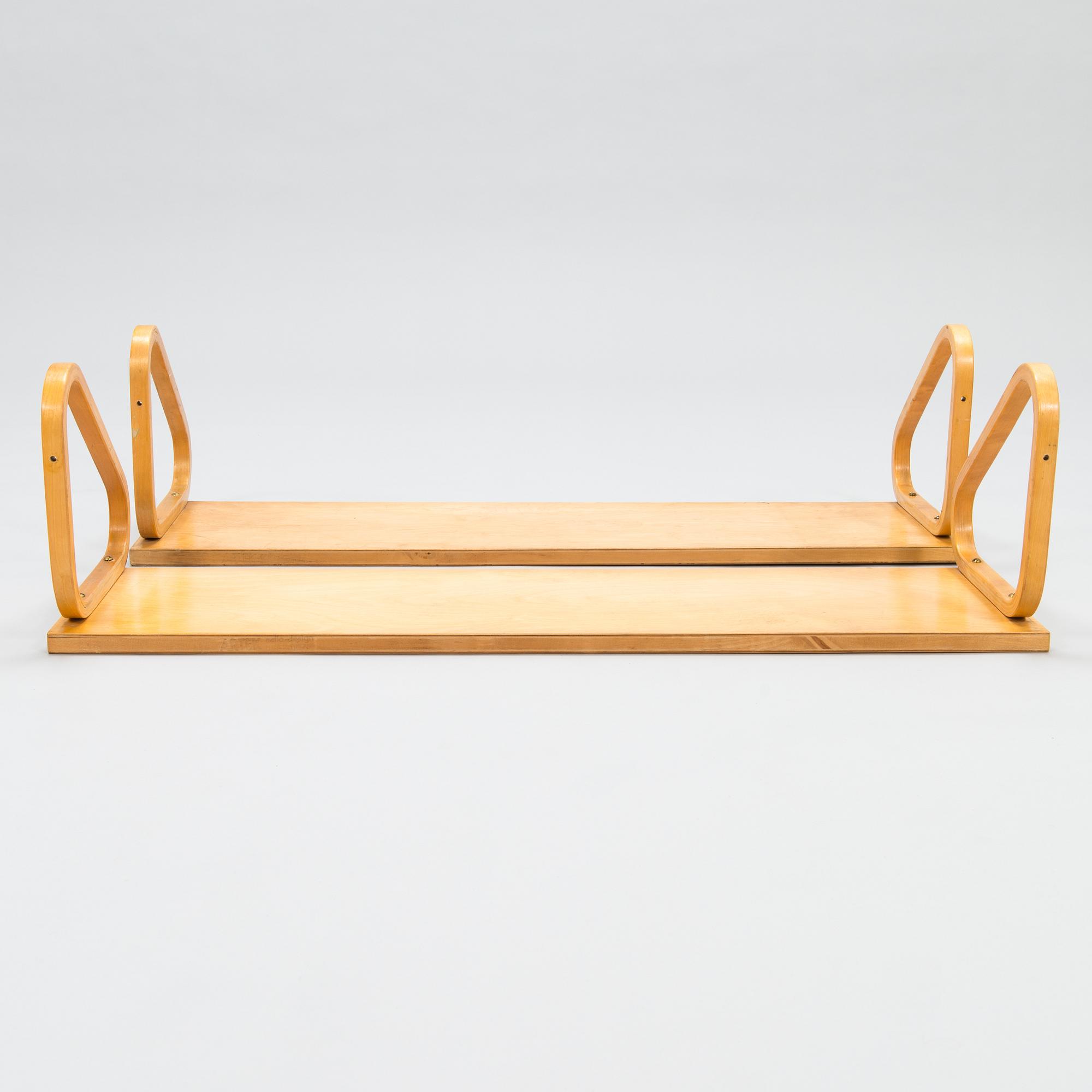 ALVAR AALTO, hyllyjä, 2 kpl, 112B, Artek 1900-luvun puoliväli.