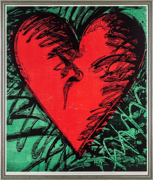 JIM DINE, exhibition poster, signed and dated in the print, published by MoMA, New York, 1999. Pace Editions.