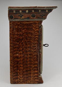 VÄGGSKÅP, allmoge, sannolikt Dalarna, 1800-tal.