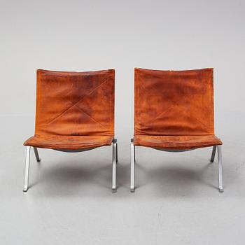 Poul Kjaerholm, a pair of 'PK 22' lounge chairs, E Kold Christensen, Denmark.