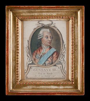 506. An 18th Century engraving with frame.