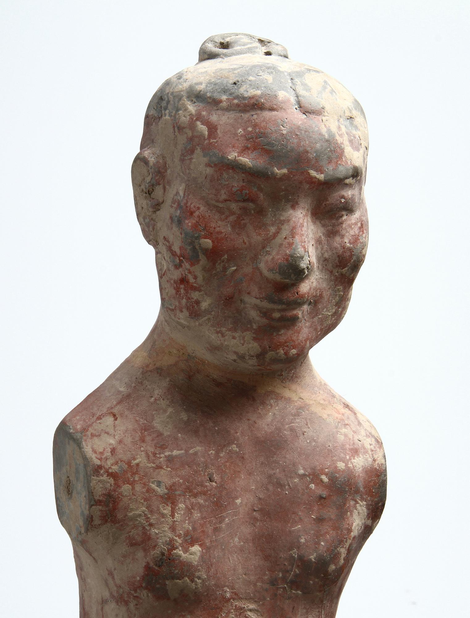 STICKMAN, lergods, Kina, troligen Han-dynastin.