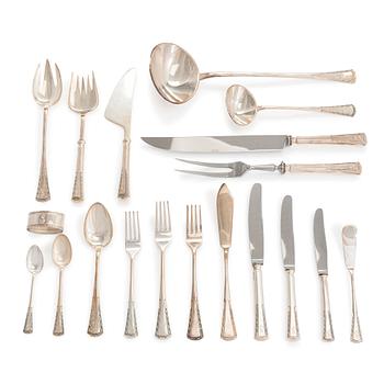 A 152-piece Tillander silver cutlery set, 'Käpy' (Cone), Helsinki 1971-1980. Design: Vilho Ellenberg, 1920s.