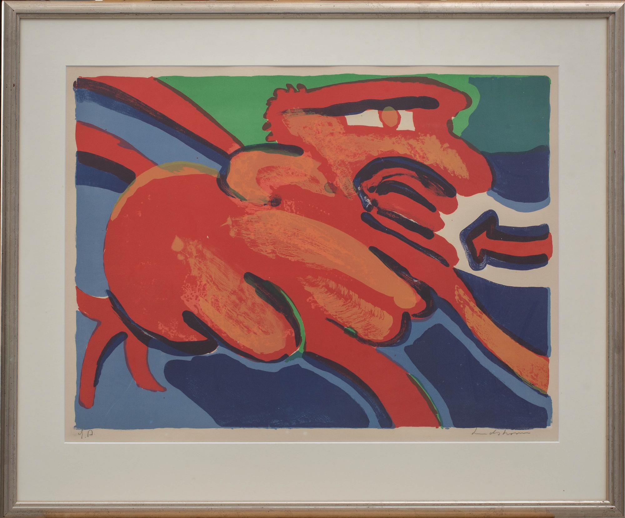 BENGT LINDSTRÖM, färglitografi, signerad och numrerad E.A. Daterad a tergo 1970.