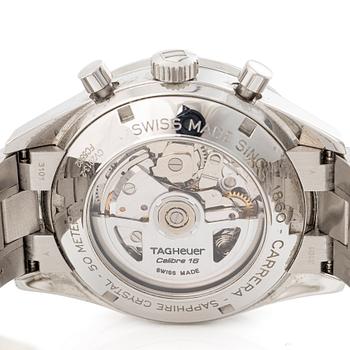 Tag Heuer, Carrera, Calibre 16, chronograph, wristwatch, 41 mm.