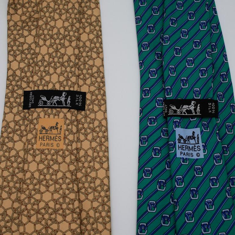 HERMÈS, two silk ties.