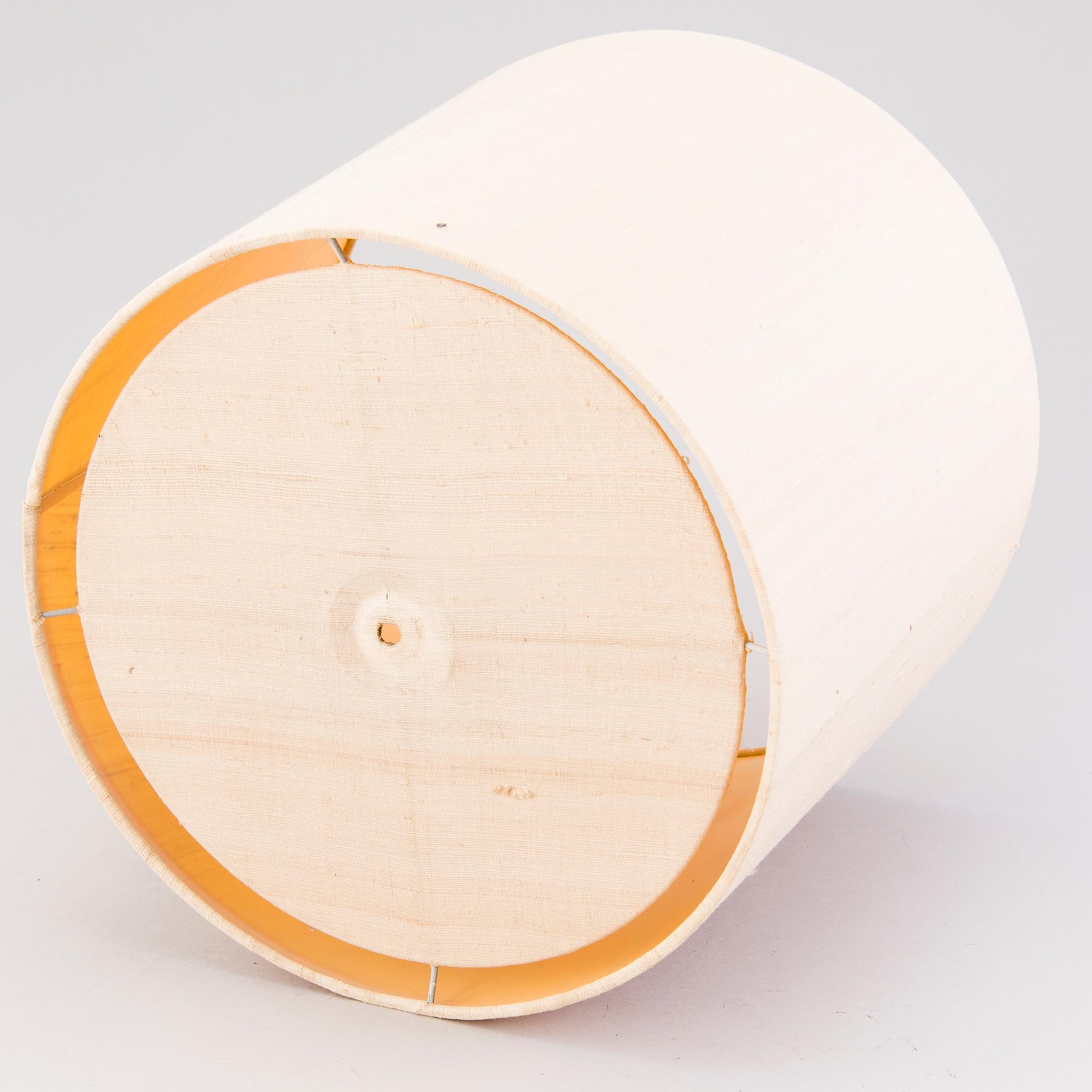 BORDSLAMPA, SAVITORPPA, rödlera, signerad KAGE, Kauko Forsvik, Finland. 1970/80-tal.