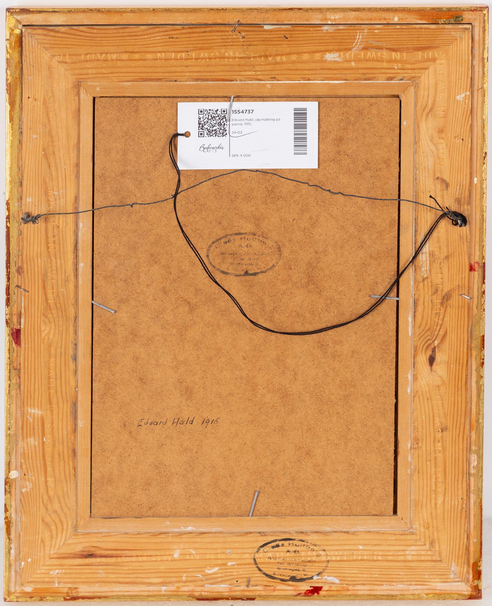 Edward Hald, Vid vattnet.