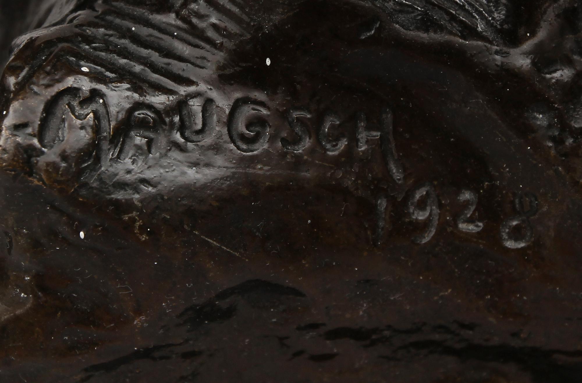 GYULA MAUGSCH, skulptur, brons, signerad och daterad 1928.